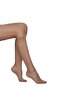 Women's Cashmere Color Lady Fity 15 Denier Thin Shiny Knee Pants Socks 6 Pcs