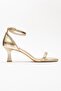 Gold - Women's Single Strap Heeled Sandals - 2
