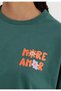 Women's Green Oversize T-Shirt - More Amor Por Favor Color Printed - 3