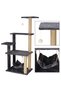 Cat play set, with scratching post, hammock, ball, 121cm, graphite - 6