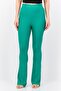 Women Regular Fit Textured Wide Leg Pants, Green