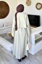 Skirted Hijab Suit Çağla Green - 4