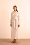 Wrapped Twine Textured, Viscose Linen Shirt Dress - 4