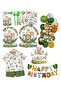(202 Pieces for 20 People) Shirt Suit Forest Animals Birthday Themed Full Party Decorations