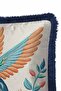 غطاء وسادة مهدب مزدوج الجوانب مقاس 43*43 سم - مظهر تطريز الطيور - 2