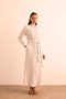 Wrapped Twine Textured, Viscose Linen Shirt Dress - 2