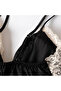 Women's Silk Satin with Lace Pajama Set - Elegant Set with Shorts, V-Neck Lace Nightwear - 4