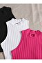 Women's 3-Piece Set 3-Piece Color Line Pattern Summer Blouse - 4