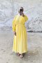 Layered Long Dress with Tie Waist 8850 - Yellow - 5