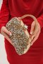 Women's Gold Stone Evening Dress Clutch Portfolio Bag - 3