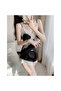 Women's Silk Satin with Lace Pajama Set - Elegant Set with Shorts, V-Neck Lace Nightwear - 6