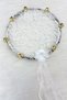 White Bridal Bridesmaid Tefi Lace, 3D Flower Decorated, Wedding Henna Night Circumcision Bride to Be Defi 1 Piece - 3