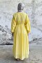 Layered Long Dress with Tie Waist 8850 - Yellow - 3