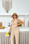 Bubble Fabric Degaje Collar Bottom-Top Set