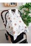 Sun and Rainbow Muslin Zippered Stroller Cover and Cushion - 4