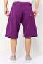 Men Plain Basic Shorts, Purple - 2