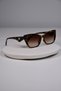 Unisex Women Men Uv400 Protect Glass Change Bone Square Rectangle Metal Sunglasses - 2