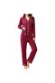 Women's Soft Knitted Cotton Pajamas Set - Button-Down Long/Full Sleeve 2 Piece Sleepwear Loungewear