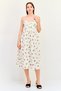 Women Floral Print Midi Dress, Multicolor