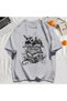 Y2K Vintage T-Shirt Tee Many Books and Flying Birds Print
