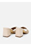 Lina Straw Special Production Patterned Women's Heeled Shoes/Slippers - 6