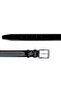 Classic Vegan Men's Belt High Quality Trouser Belt with Silver Buckle 3.5 cm - 2