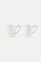 2 Pcs Noemi Fine Bone China Mug Set, White