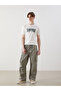 Khaki Comfortable Fit Poplin Men's Cargo Pants - 5