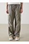 Khaki Comfortable Fit Poplin Men's Cargo Pants - 6