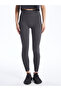 Nevavm Farkıyla Xside Anthracite Elastic Waist Plain Seamless Women's Leggings - S47906Z8-Rfl - 3