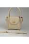 Medium Size Fluffy Form Hand and Shoulder Bag with Gold Lock