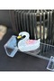 Luxury Pearlescent White Shiny Cute Bone Swan Clothespin Buckle - 3