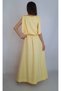 Women's Butter Yellow Shoulder Bow Tie Lining Balloon Bluz Elastic Skirt Double Set Yy101250 - 7