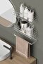 Adhesive Set of 2 Bathroom Shelf & Towel Holder Organizer 1. Grade Chrome Polished Finish - 3