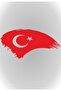 Turkish Flag Wavy Vehicle, Car, Auto, Motorcycle, Helmet, Laptop, Glass Sticker 15X7,5 cm