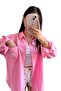 Loosee Fit Off Shoulder Regular Oversize Linen Look Pocket Detailed Shirt - 2