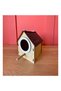 Wooden Decorative Bird House Nest, Nest, Balcony, Garden Accessory Set of 5 (Maple) - 3