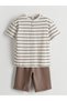Lcw Kids Striped Boys T-Shirt and Shorts Pack of 2