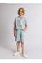 New Season Stand Collar Patterned Boys' Piqué T-Shirt - S5EI30Z4 - 2