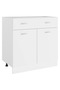 Drawer Bottom Cabinet Lyon White 80x46x81.5 cm Engineered Wood