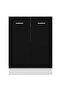Bottom Cabinet Black 60x46x81.5 cm Engineered Wood - 6