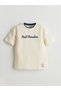 Vizyon New Season Crew Neck Embroidered Ottoman Ribbed Boys' T-Shirt