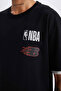 Defactofit Nba Brooklyn Nets Oversize Wide Fit Crew Neck Sportsman Short Sleeve T-Shirt D6562Ax25Sp - 4