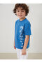 Lcw Kids Blue Printed Boy's T-Shirt and Pants 2-Piece Set - 2