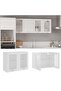Hanging Glass Cabinet White 80x31x60 cm Engineered Wood