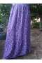 Elastic Waist Ruffled, Button Detailed Crispy Floral Viscose Push Skirt36-44Size - 2