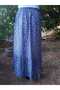 Elastic Waist Ruffled, Button Detailed Crispy Floral Viscose Push Skirt36-44Size Navy Blue - 2