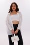 Women's Shirt Loose Oversized White Shirt Front Pocket Low Shoulder 100% Cotton Shirt - 4