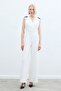 Jumpsuit with Accessory Detail - Ecru - 2