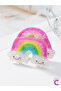 Smiling Face Cloudy Rainbow Acetate Girl's Peg Buckle - Gift Hair Clip Birthday Gift - 4